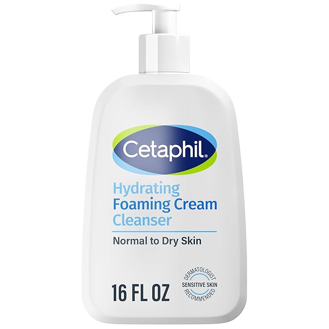 Cetaphil Cetaphil Cream to Foam Face Wash, Hydrating Foaming Cream Cleanser, 16 oz, For Normal to Dry, Sensitive Skin, with Soothing Prebiotic Aloe, Hypoallergenic, Fragrance Free Korean face wash