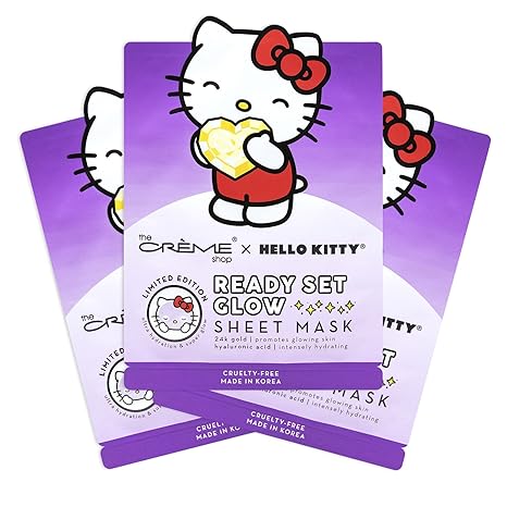 The Crème Shop The Crème Shop | Hello Kitty Ready Set Glow Sheet Mask (3 Pack) Sheet Mask