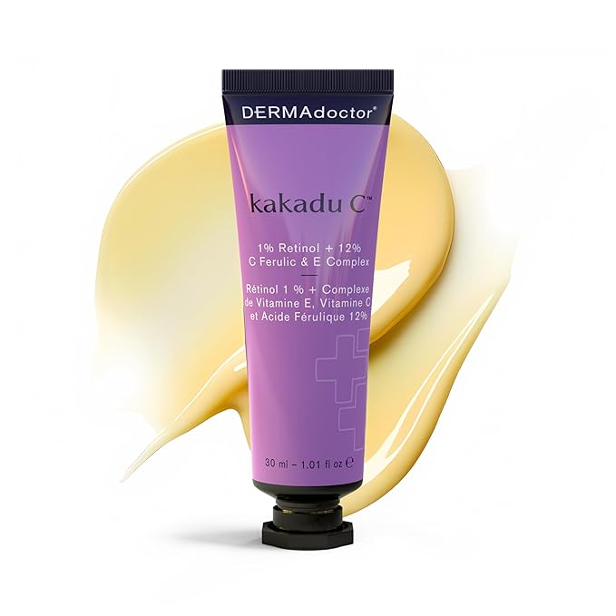 DERMAdoctor DERMAdoctor Retinol Cream for Face - Stabilized Vitamin C, Vitamin E, Ferulic Acid Anti Aging Face Cream 1% Retinol Facial Moisturizer Night-Cream for Dullness, Discoloration, Fine Lines, & Wrinkles Moisturiser