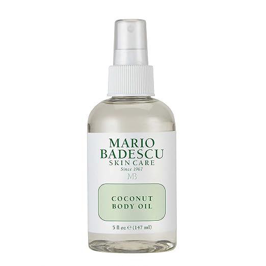 Mario Badescu Coconut Body Oil Enriched with Coconut Oil & Shea Butter | Lightweight Skin Care for Hydrating and Moisturizing After Shower Massage Moisturiser