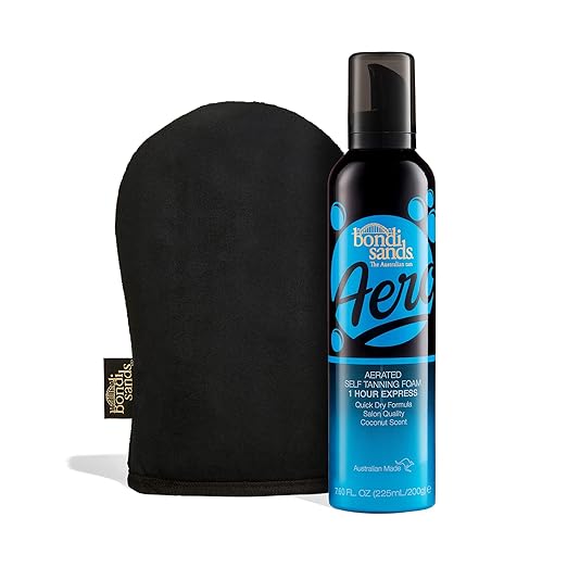 Bondi Sands Aero 1 Hr Express Self Tan Foam + Application Mitt | Includes Lightweight Sunless Foam + Reusable Mitt for a Flawless Finish ($35 Value) skincare