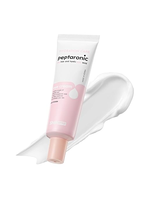 SNP Snp 6 Peptides + 5 Hyaluronic Acid Eye Cream | Moisturizing & Soothing Under Eye Cream for Dark Circles and Puffiness | Korean Skincare Eye Repair Lotion | Peptaronic | 1.69 Fl Oz Eye Cream