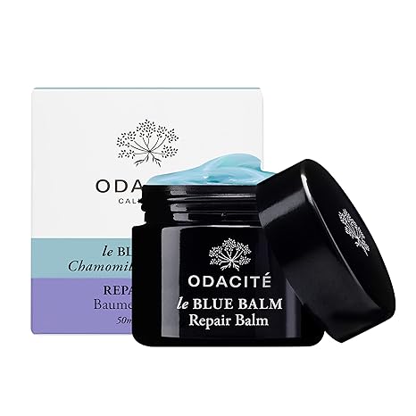 ODACITE Odacité Le Blue Balm Repair Balm, Blue Chamomile & Shea Butter, Multipurpose Face & Eye Moisturizer for Dry, Mature & Sensitive Skin, Barrier-Supporting Anti-Aging Cream, 1.69 fl oz. Moisturiser