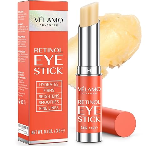 VELAMO ADVANCED VELAMO ADVANCED Retinol Eye Stick: Renewing & Firming Under Eye Balm for Dark Circles, Puffiness, Fine Lines & Wrinkles - Travel Essentials, Portable & Perfect for On-the-go Use, 0.1 OZ/3g skincare
