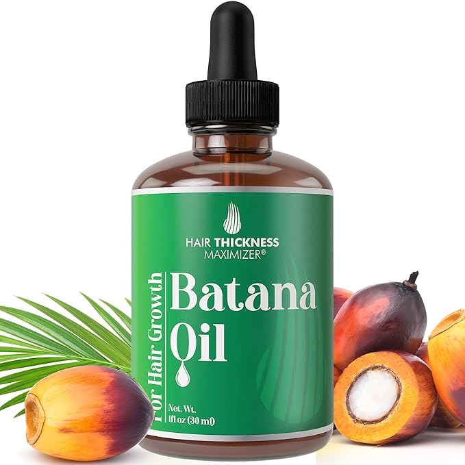 Hair Thickness Maximizer Batana Oil for Hair Growth – Honduran Oil to Strengthen & Hydrate Thinning, Dry Hair for a Healthier-Looking Scalp. for Women & Men – Vegan & Unscented 1oz Serum Serum