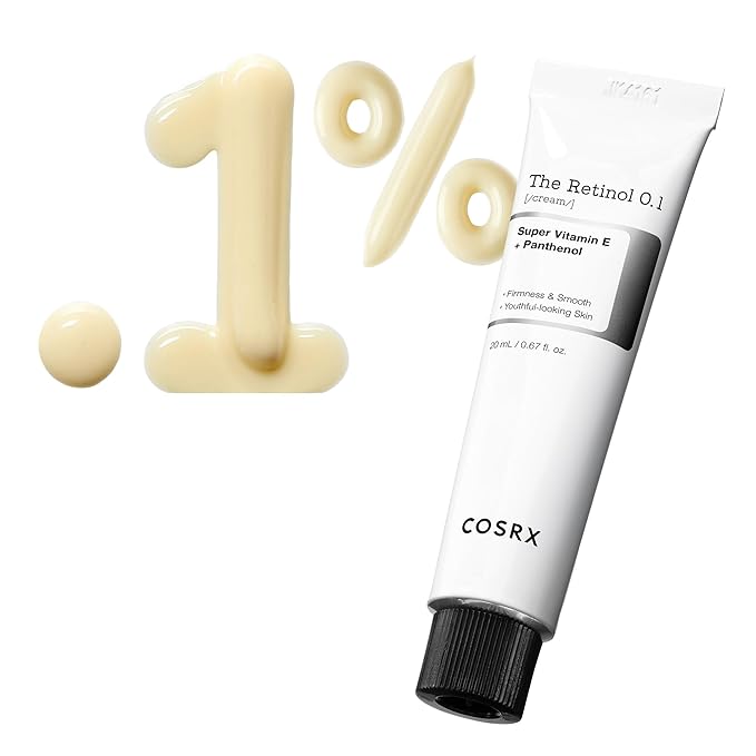 COSRX COSRX Retinol 0.1% Cream, 0.67 Oz, Anti-aging Eye & Neck Cream with Retinoid Treatment to Firm Skin, Reduce Wrinkles, Fine Lines, Signs of Aging, Gentle Daily Korean Skin Care Korean Moisturiser