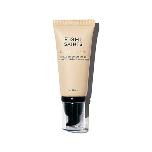 Eight Saints Eight Saints Chase the Sun Broad Spectrum SPF (30) Face Moisturizing Sunscreen, Natural and Organic Mineral-Base Sun Protection Daily Face Moisturizer, 2 Ounces, New Formula Sunscreen