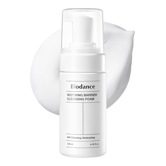 BIODANCE BIODANCE Soothing Barrier Cleansing Foam, Micro Bubble Foam, Gentle & Mild Facial Cleanser, Korean Skin Care | 4.06 fl.oz, 120ml Water Cleanser