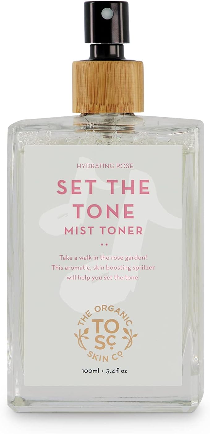 The Organic Skin Co. Set The Tone by The Organic Skin Co. | Hydrating Rosewater Facial Spray | Honeysuckle, Rose Oil, Aloe Vera Face Toner for Women & Men Toner