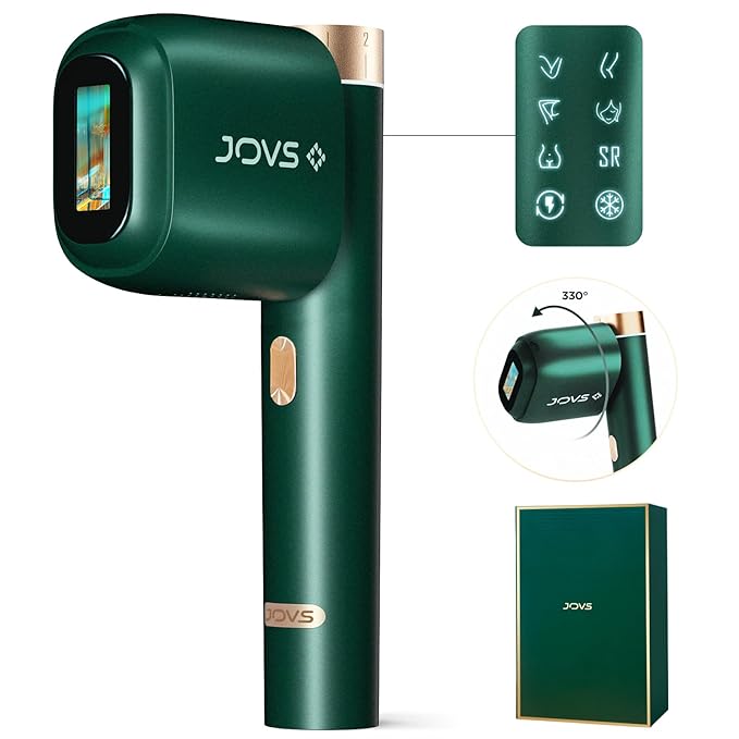 JOVS JOVS Laser Hair Removal, [24J Energy] IPL Hair Removal for Women and Men, 37°F Painless Sapphire Ice-Cooling Tech, 6 Modes for Whole Body Hair Removal Device, 2 in 1 Skin Rejuvenation, 330° Rotation skincare