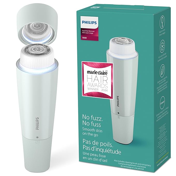 Philips Philips Beauty Series 5000 Electric Shaver and Personal Groomer for Women, Cordless & Compact, Hypoallergenic Head, Gentle & Quick Hair Removal Easy Touch Ups, Mint Green, BRR474/00 skincare