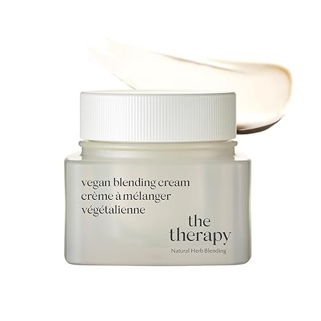 The Face Shop The Face Shop The Therapy Vegan Blending Cream Face Moisturizer - Soothing, Anti-Aging, Anti-Wrinkle, Firming Cream - Refillable - Face Cream Ideal for Sensitive & Dry Skin - Korean Skin Care Korean Moisturiser