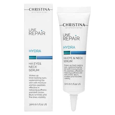 CHRISTINA Christina Line Repair Hydra HA Eye & Neck Peptide Serum for Face with Hyaluronic Acid | Dark Circles Elimination | Anti-Aging Defense | Moisture Retention | Face Serum For Dry, Normal Skin Serum