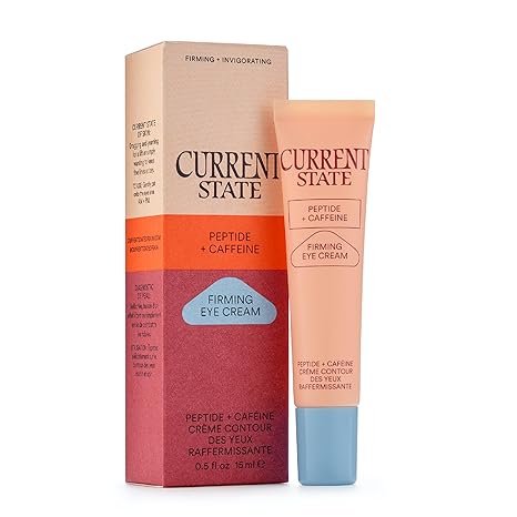 CURRENT STATE CURRENT STATE Peptide + Caffeine Eye Cream - Lightweight Dark Circles Under Eye Treatment - Brightening Under Eye Cream for Fine Lines, Sagginess, and Dryness with Coconut Water, .5 fl oz. Eye Cream