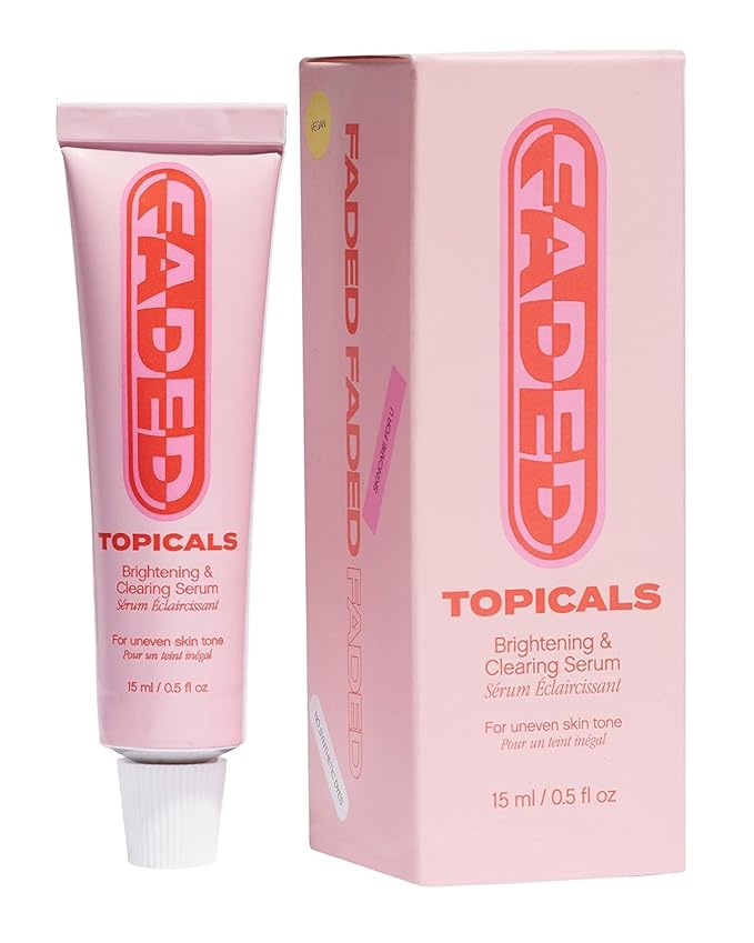 Topicals Topicals Faded Brightening and Clearing Serum | Reduces Discoloration, Post-Blemish Marks, Scars and Spots | Contains Kojic Acid and Niacinamide | Dermatologist-tested, Vegan, Cruelty-Free (0.5 Fl Oz) Serum