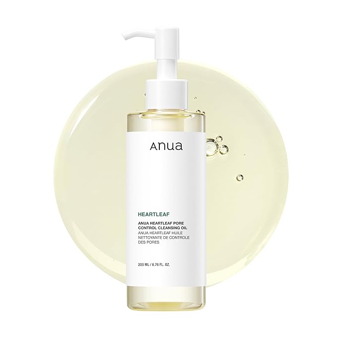 ANUA Anua Heartleaf Pore Control Cleansing Oil, Oil Cleanser for Face, Makeup Blackhead Remover, Korean Skin Care 6.76 fl oz(200ml) (original) Korean Oil Cleanser