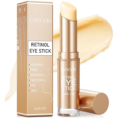CITYGOO CITYGOO Retinol Eye Stick With Collagen, Hyaluronic Acid For Dark Circle, Under Eye Cream Anti Aging, For Puffiness and Bags Reduces Fine Lines (Retinol Eye Stick, 1pcs) Eye Cream