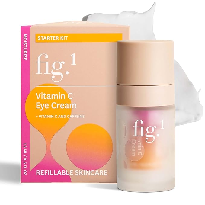 Fig.1 Fig.1 Vitamin C Eye Cream for Dark Circles, Puffiness & Wrinkles | Under Eye Cream for Women & Men | Glowing Eye Treatment | Refillable Anti Aging Moisturizer for Fine Lines Eye Cream