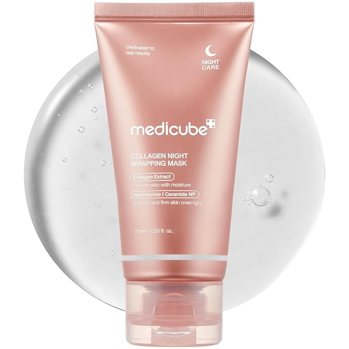 medicube medicube Wrapping Mask Collagen Overnight Peel Off Facial Mask | Elasticity & Hydration Care, Reduces Sagging & Dullness | Hydrolyzed Collagen For Glowing Skin | Korean Skin Care, 2.53 fl.oz Korean face wash