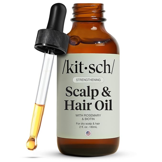 Kitsch Kitsch Rosemary Oil for Hair Growth – Pre-Wash Hair Oil with Castor, Biotin, Jojoba – Hair Care, Adds Shine, Strengthens Roots, Scalp Treatment | Ideal Gifts for Women – Lavender Scent, 60mL Korean face wash