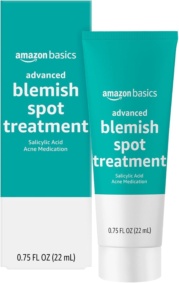 Amazon Basics Amazon Basics Advanced Acne Spot Treatment with 2% Salicylic Acid Medication, Blemish Treatment, 0.75 Fluid Ounces, 1-Pack skincare