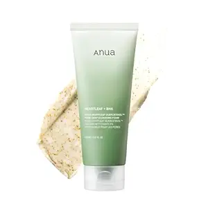ANUA ANUA Heartleaf Quercetinol Pore Deep Cleansing Foam, Facial Cleanser, for Double Cleansing, BHA, Hyaluronic Acid, Glycerin, Face Wash, Blackhead Remover, Korean Skincare (150ml/5.07 fl.oz.) Korean face wash