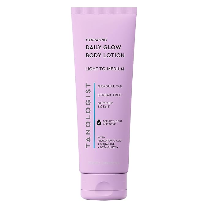 Tanologist Tanologist Hydrating Daily Glow Body Lotion- Light/Medium, Buildable & Transfer-Proof Gradual Self Tanner, Summer Fragrance, Natural Not Orange, Lasts 7 Days, Vegan Clean Formula, 8.45 fl oz Moisturiser