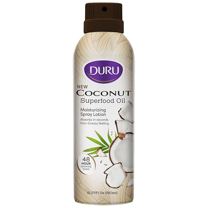 Duru Duru Coconut Moisturizing Spray Lotion - Spray Moisturizer Coconut Oil Lotion 48 Hour Moisture Body Lotion Moisturiser