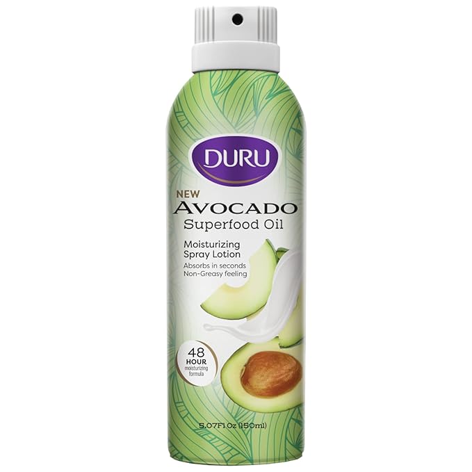 Duru Duru Avocado Moisturizing Spray Lotion - Spray Moisturizer Avocado Oil Lotion 48 Hour Moisture Body Lotion Moisturiser