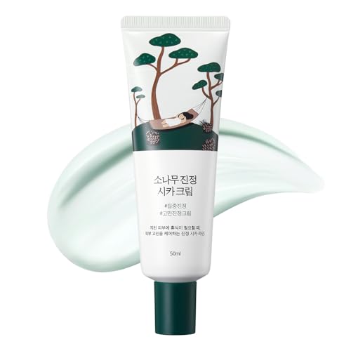 ROUND LAB ROUND LAB Pine Calming Cica Cream 1.69 Fl Oz, Low-Acidic Soothing Moisturizer with Pine Cica, BHA + LHA, and Hyaluronic Acid for Skin Barrier Support, Sebum Control, and Hydration, Korean Skincare Korean Exfoliator