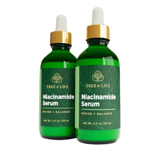 Tree of Life Tree of Life Beauty Niacinamide Vitamin B3 Serum, Hydrating Face Oil for Dark and Age Spots, Tightens Pores, Facial Serums for Sensitive Skin with Hyaluronic Acid and Vitamin E, 2 Fl Oz (Pack of 2) Serum