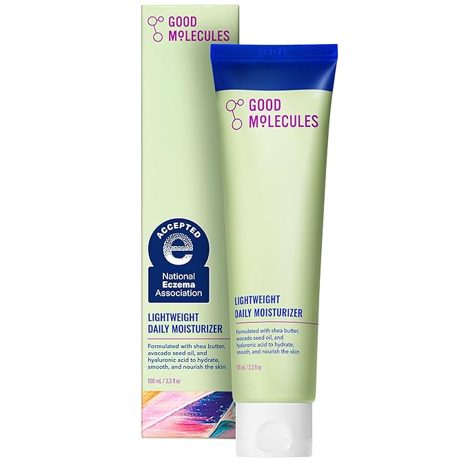 Good Molecules Good Molecules Lightweight Daily Moisturizer Face Cream – 100 ml / 3.38 fl oz - Non-Greasy Facial Moisturizer Face Lotion with Shea Butter & Hyaluronic Acid Moisturiser