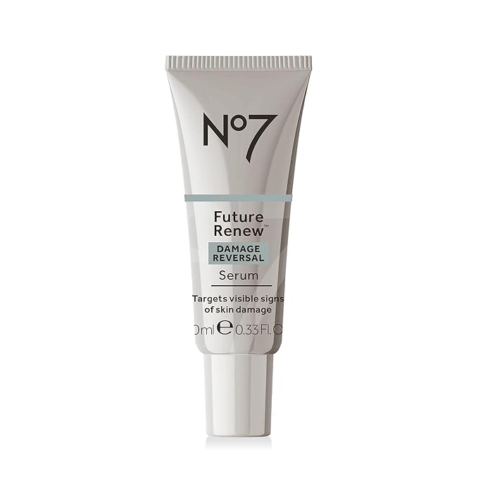No7 No7 Future Renew Damage Reversal Face Serum - Anti-Aging Serum for Glowing Skin - Hyaluronic Acid + Niacinamide for Sun Damage Reversal - Dermatologist-Approved, Sensitive Skin Suitable (0.33 Fl Oz) Serum