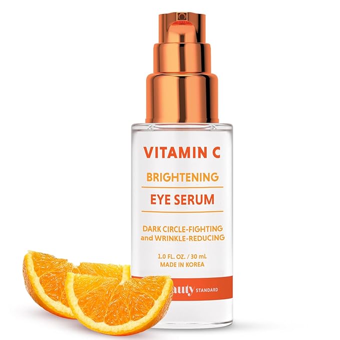The Beauty Standard Vitamin C Under Eye Serum - Anti-Aging, Reduces Puffiness, Dark Circles & Wrinkles, Hydrating - Dermatologist Tested, Korean Skin Care - 1 oz / 30 ml Serum