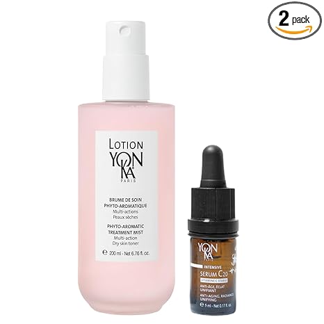 Yonka Yonka Hydrating Face Toner, Natural Toning Spray for Dry & Sensitive Skin (6.76 oz) With Yon-Ka Serum C20 Vitamin C Face Serum (5ML) Toner