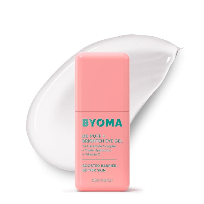 BYOMA BYOMA De-Puff + Brighten Eye Gel - Lightweight Gel Eye Cream for Dark Circles, Puffiness & Wrinkles - Under Eye Cream With Hyaluronic Acid & Vitamin C - Barrier Repair Skincare - 0.68 fl. oz Korean face wash