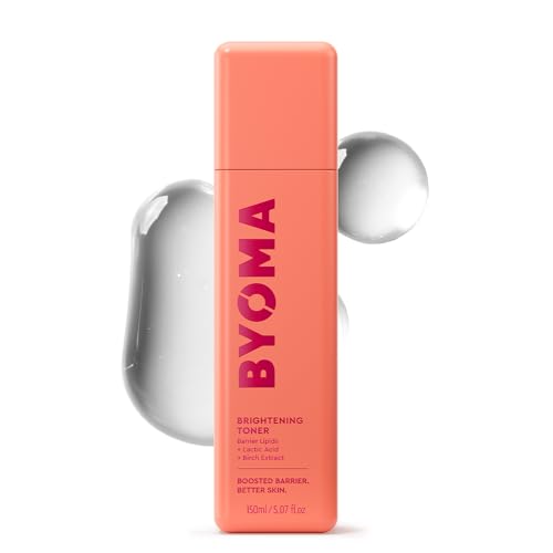 BYOMA BYOMA Brightening Toner - Gently Exfoliating & Hydrating Facial Treatment with Lipids & Lactic Acid - Alcohol-Free for Barrier Repair - 5.07 Fl. Oz Exfoliator