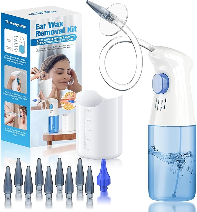 WEUANY Ear Wax Removal, Ear Cleaner, Ear Wax Removal Kit, FSA Eligible Items Only List, Manual Ear Irrigation Flushing System, Safe and Effective to Clean Ear Built Up Wax skincare