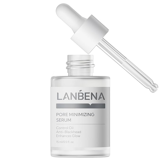 LANBENA LANBENA Pore Minimizer Serum, Pore Minimizer & Reducer for Face, Minimizing, Shrinking, Oil Control Firming, Tightening Pores, 100% Vegan Pore Moisture after Blackhead Remover, 0.5 fl.oz Serum