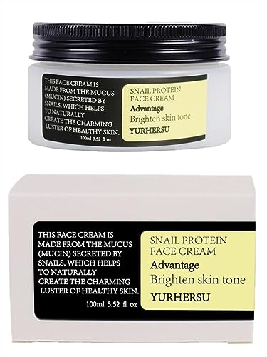 ELCHHIRSCH Korean Snail Mucin 93% Moisturizing Cream, Collagen Lifting & Firming Cream, Daily Facial Repair Gel for Dry/Sensitive Skin, Anti-Wrinkle Face Firming, Hydrating Serum Shrink Pores Acne, 3.52 oz; WNMS Serum