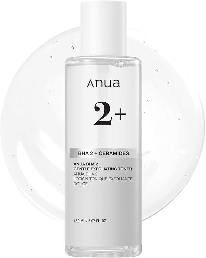 ANUA ANUA BHA 2% Gentle Exfoliating Toner, Mild Facial Exfoliant, Salicylic Acid for Pores and Sebum, Teatree Extract, Hyaluronic Acid, Ceramides (150ml / 5.07 fl.oz.) Korean Exfoliator