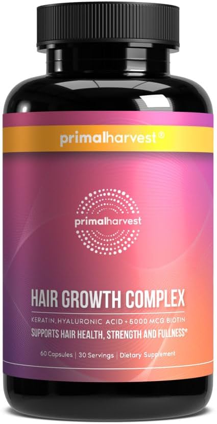Primal Harvest Primal Harvest Hair Growth Vitamins, Hair Growth for Women & Men - 60 Hair Growth Pills, Natural Hair Thickening Products for w/Biotin & Zinc - Hair Supplement, Regrowth Hair Vitamins Korean face wash