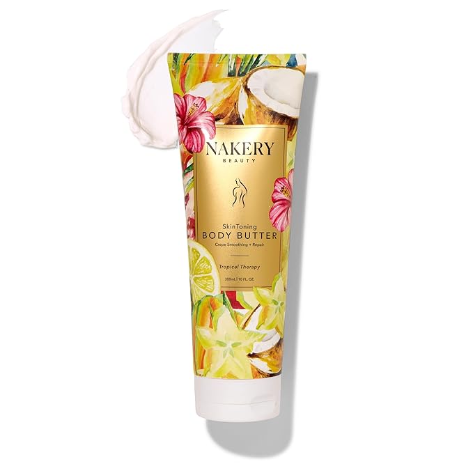 Nakery NAKERY Body Butter Anti Aging Moisturizer - Body Cream Skin Tightening Cream & Neck Firming Cream, Moisturizing Cream & Neck Tightening Cream for Body & Face Cream for Dry Skin 300ml(Tropical Therapy) Moisturiser