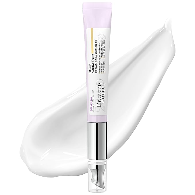 Dr.twentyproject Lifderm Eye Cream with Collagen & Vibrating Device for Wrinkles, Anti-Aging, Dark Circles – Lifting, Firming, Tightening, Depuffing, Nourishing Korean Skincare (20ml 0.6 fl oz) Eye Cream