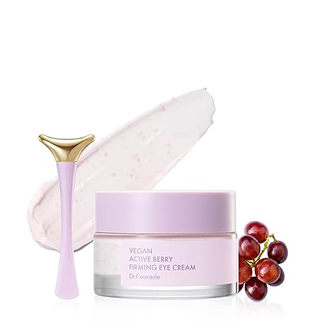 leegeehaam Dr.Ceuracle Vegan Active Berry Firming Eye Cream with Applicator - Hydrating Resveratrol Eye Treatment for Dark Circles and Puffiness, Korean Skincare for Stocking Stuffers (32g / 1.12 oz.) Eye Cream