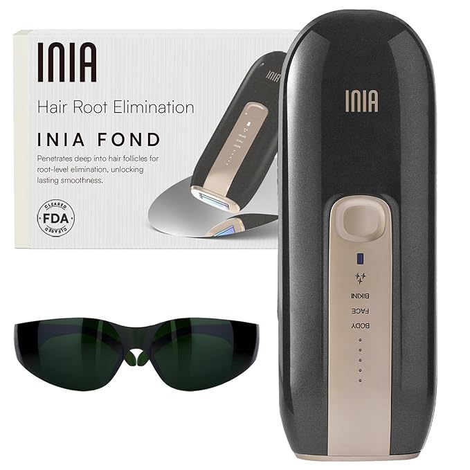 INIA Laser Hair Removal Device for Women and Men, INIA Fond Hair Remover with Long-Lasting in Hair Reduction for Body&Face, Safe at-home Results for Armpits, Bikini and Legs skincare