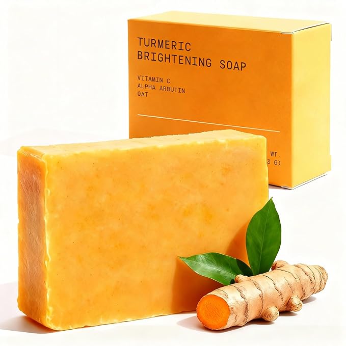 Glo Melanin Glo Melanin Organic Turmeric Soap for Dark Spots, Soap for Face, All Natural Face Wash Water Cleanser