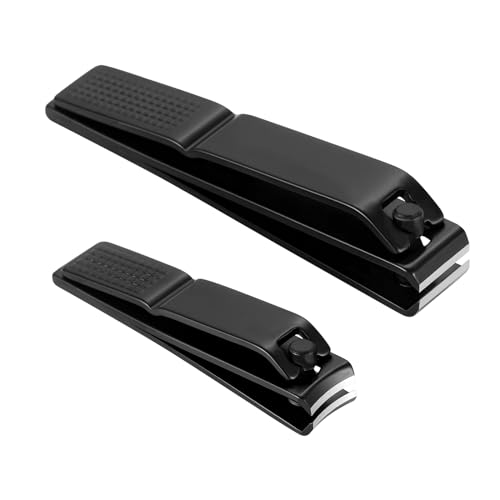Bignes Bignes Nail & Toenail Clipper Set, Nail Clippers for Thick Ingrown Nails, Ultra Sharp Fingernail & Toenail Cutters for Men Women (Black) skincare