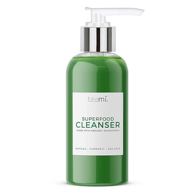 Teami Teami Facial Cleanser with Salicylic Acid, Aloe, Matcha & Sea Kelp - Gentle Organic Acne Face Wash for Makeup Removal - Our Best Hydrating Facial Skin Care for Women of All Skin Types (Mini 3oz) Water Cleanser