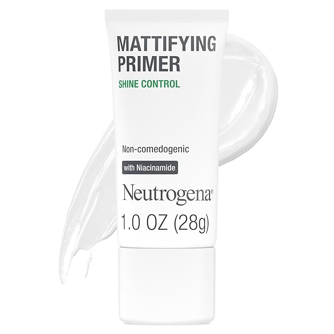 Neutrogena Neutrogena Mattifying Primer with Shine Control, Lightweight Pore Blurring Face Primer Blurs the Look of Pores & Helps Reduce Shine, Matte Primer with Niacinamide, 1 oz skincare